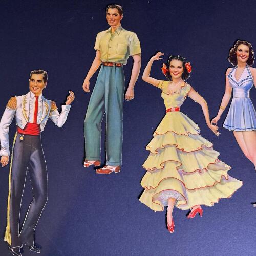 Vintage Paper Dolls with Clothing