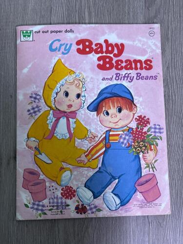 Cry Baby Beans and Biffy Beans Whitman Paper Dolls 1973