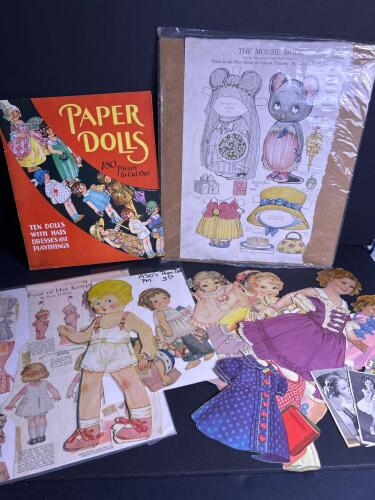 Vintage Paper Dolls, Kewpie and Shirley Temple-Style, 1910s&ndash;1930s