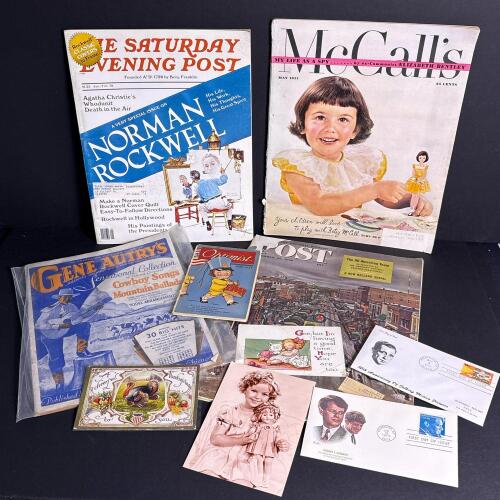 Vintage Magazines, Gene Autry Songbook and Paper Collectibles