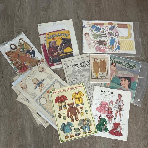 Assorted Vintage Paper Dolls and Cutout Ephemera