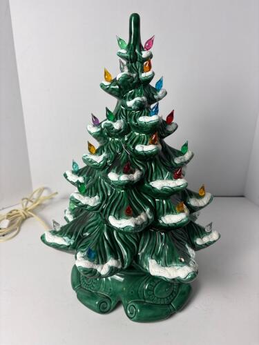Vintage Ceramic Christmas Tree Lamp