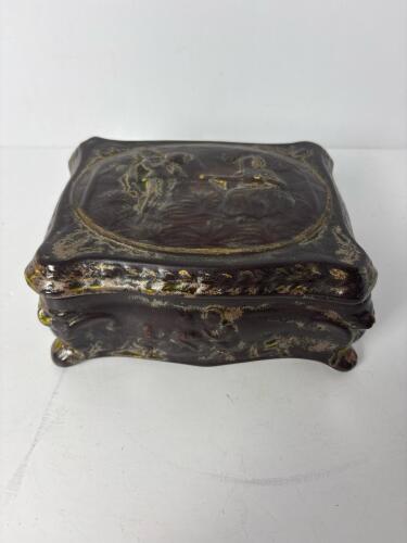 Handmade Brown Glazed Decorative Ceramic Box by Ruth Domina