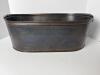 Oval Embossed Bee Copper-Finish Metal Planter