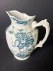 Blue Floral Transferware Pitcher by Winkle & Co