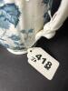 Blue Floral Transferware Pitcher by Winkle & Co - 6