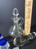 Glass Cruet Bottle and Salt and Pepper Shakers - 2