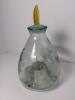 Blown Glass Bug Catcher Jar With Leaf Finial Lid, Pontil Mark - 2