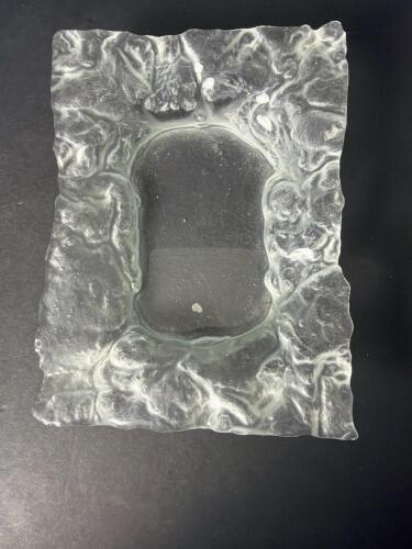 Textured Art Glass Tray Made From A Window Pane - Boulder, CO Artist