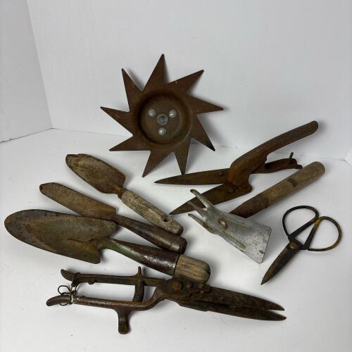 Vintage Rustic Garden Hand Tools and Shears