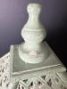 Decorative Wooden Birdcage With Lattice Metal Roof and Finial - 7