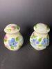 Pair of Hand-Painted Floral Ceramic Shakers by Cape Cod Artist