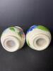 Pair of Hand-Painted Floral Ceramic Shakers by Cape Cod Artist - 3
