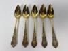 Gold-Tone Ornate Floral Spoons in Baroque-Style