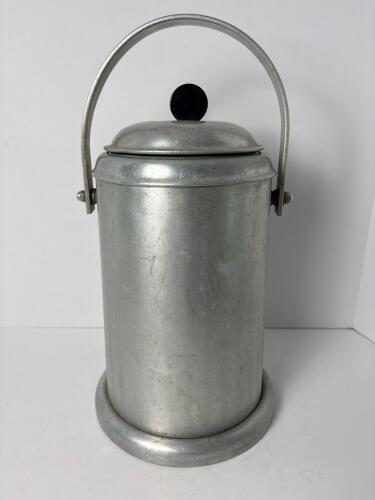 Vintage Metal and Ceramic Lined Ice Bucket