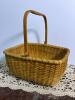Handwoven Baskets with Wood Bases and Swing Handles - 2