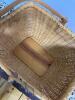 Handwoven Baskets with Wood Bases and Swing Handles - 3