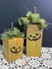 Rustic Wood Jack-O'-Lantern Pumpkin Decor