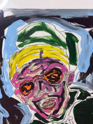 Abstract Acrylic Expressionist Portrait Painting