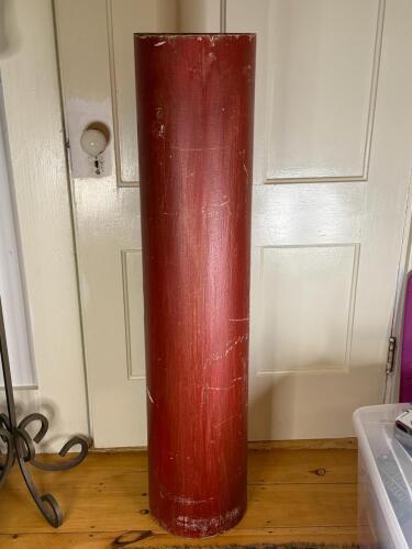 Tall Red Painted Pillar