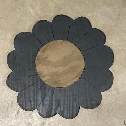 22" Rustic Wooden Flower-Shaped Wall Hanging
