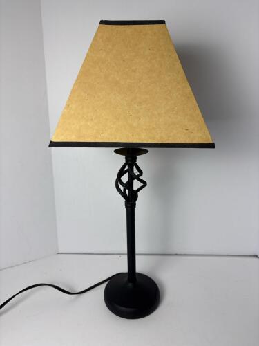 Iron Table Lamp with Square Shade