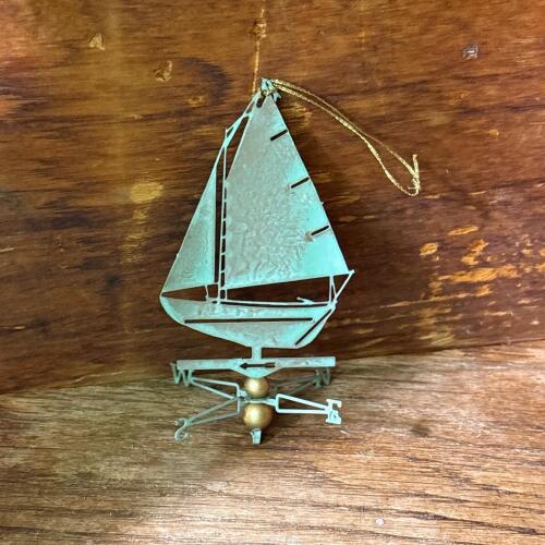 Copper Mermaid Sloop Weathervane Ornament