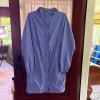 L.L.Bean Women's Blue Nylon Hooded Raincoat - Size Large