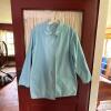 L.L.Bean Women's Petite Cotton Light Blue Jacket - Size Medium