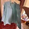 L.L.Bean Women's Petite Cotton Light Blue Jacket - Size Medium - 6