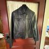 Alfani Petite Women's Black Leather Jacket - Size Medium