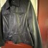 Alfani Petite Women's Black Leather Jacket - Size Medium - 6