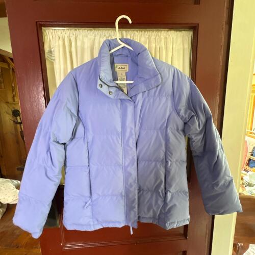 L.L.Bean Women's Light Blue Down Puffer Jacket - Size XS