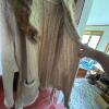 Beige Cable Knit Belted Cardigan with Faux Fur Collar - 7