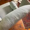 Upholstered Wingback Armchair with Accent Pillow - 5