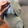 Upholstered Wingback Armchair with Accent Pillow - 7
