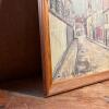 32.5" x 26.75" Framed Textured Paris Street Scene After Maurice Utrillo - 3