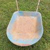 Blue Metal Wheelbarrow with Single Pneumatic Tire - 2