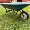 Blue Metal Wheelbarrow with Single Pneumatic Tire - 4