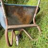 Blue Metal Wheelbarrow with Single Pneumatic Tire - 6