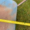 Blue Metal Wheelbarrow with Single Pneumatic Tire - 8