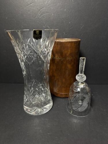 Edinburgh Crystal Vase and Robert Burns Bell