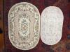 Pair of Oval Floral Hooked Rugs, Pastel and Beige - 9
