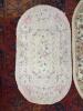 Pair of Oval Floral Hooked Rugs, Pastel and Beige - 10