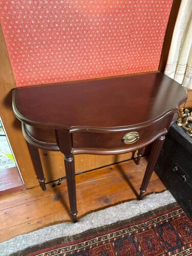 Bombay Company Mahogany-Finish Demilune Console Table