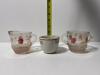 Sterling China Child's Sugar Bowl with Glass Creamer and Sugar - 2