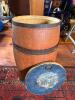 Antique Barrel-Form Bandbox in Painted Folk Art Style