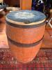 Antique Barrel-Form Bandbox in Painted Folk Art Style - 2