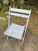 Gray Wooden Folding Chair in the Mid-Century Modern Style