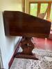 Rustic Trestle Desk With Multiple Drawers and White Knobs - 4